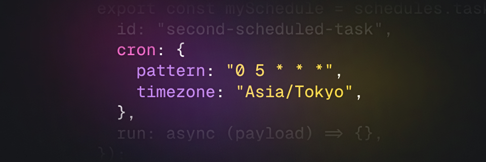 Declare cron on your tasks
