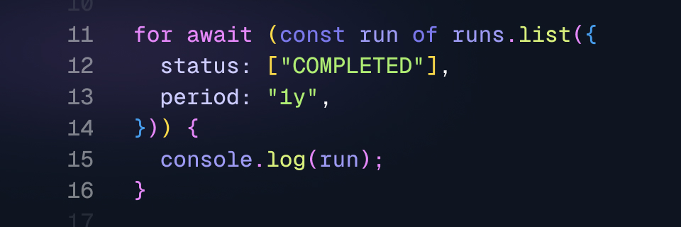 runs.get() & runs.list()